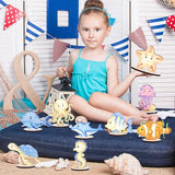 Under The Sea Party Decorations 9PCS Sea Aniamls Wood Centerpieces