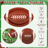 72PCS Football Party Plates and Napkins 11.8in Football Shaped