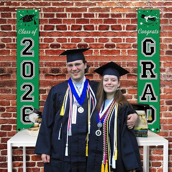 DAZONGE Green Graduation Decorations 2026 - Class of 2026 Porch