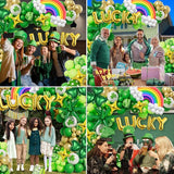 St Patrick's Day Balloon Arch Garland Kit With Green Lucky Shamrock
