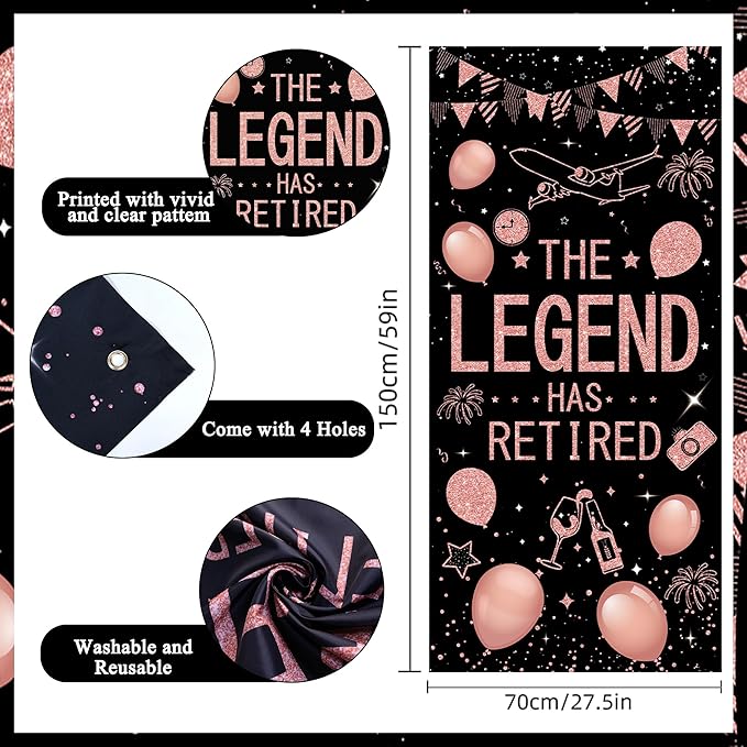 Retirement Party Decorations Women Blue and Pink Happy Retirement