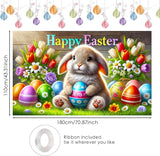 Easter Banner Polyester 43x70.86 Inches Large Easter