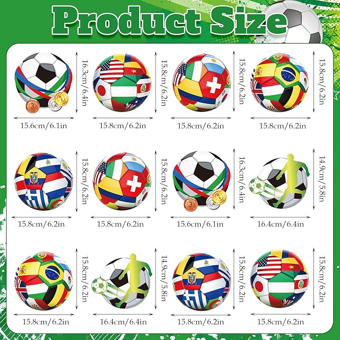 Soccer Hanging Swirls, 30Pcs Soccer Ball Ceiling Streamers Football