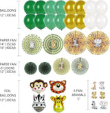 320 Piece Jungle Safari Baby Shower Decorations Kit for Boy or Girl