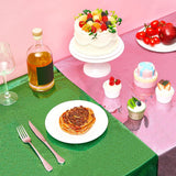LOYIM 4 Pcs Iridescent Pink & Green Holographic Tablecloth for