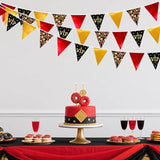 32Ft Hollywood Theme Party Decorations Red Black Gold VIP Star