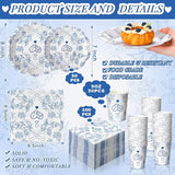 250 Pcs Something Blue Disposable Plates and Napkins Bridal Shower