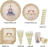 112 PCS Princess Party Plates Princess Birthday Decorations Once