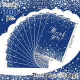 Pajean 100 Pcs Thank You Bags Bulk Small Thank You Plastic Gift Bags