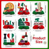 JULMELON 8 Pack Italian Themed Honeycomb Centerpieces Italian Table