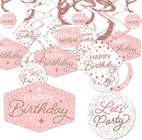 Big Dot of Happiness Pink Rose Gold Birthday Happy Birthday Party