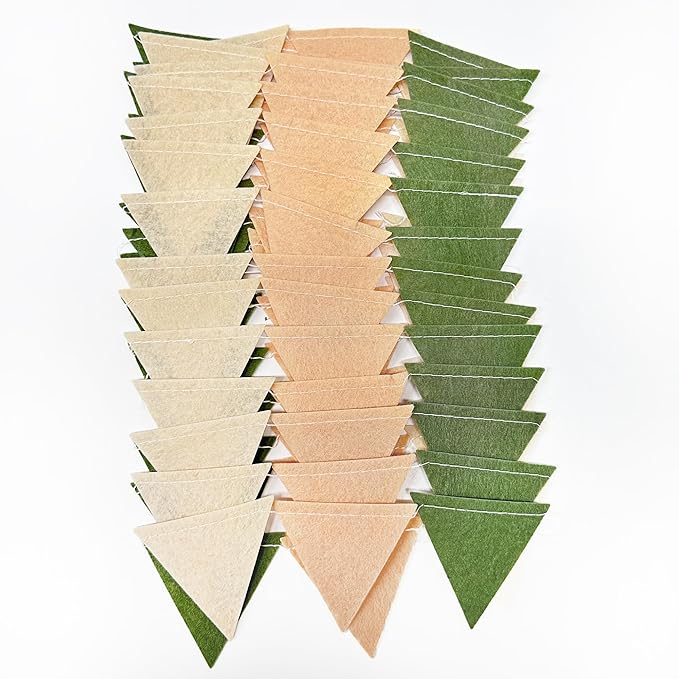 Sage Green Party Decorations Olive Green Tan Brown Cream Felt Hanging