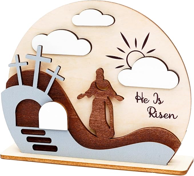 Easter Decoration Jesus Resurrected Tomb He is Risen Easter Decor