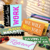 24 Designs Retirement Photo Booth Props Double Sided 11.02 x 5.51''