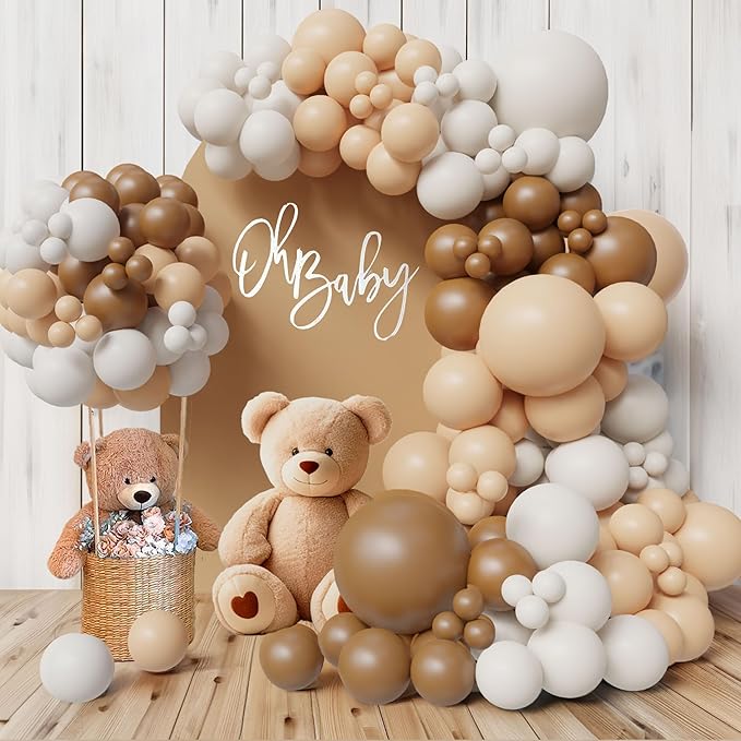 Neutral Balloon Garland Kit Boho Gender Reveal Balloons Arch Brown
