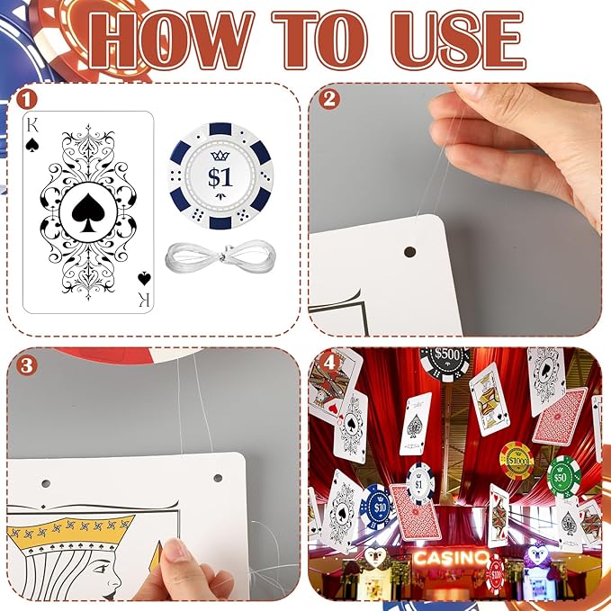 Casino Party Hanging Decorations Casino Night Party Banners Poker