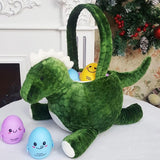3D Dinosaur Plush Basket Easter Egg Hunting Basket Cute Animal Plush