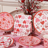 Valentines Day Decorations Party Supplies Set for 25 Disposable