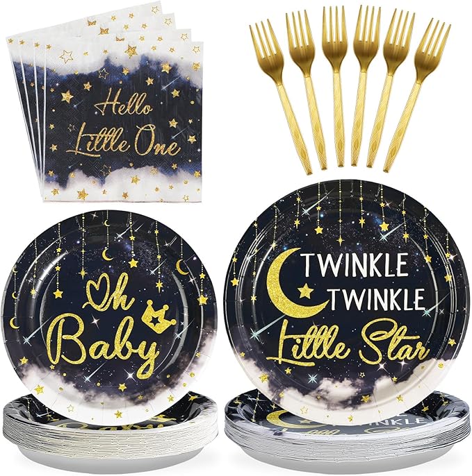 Twinkle Twinkle Little Star Decorations 96Pcs Gender Reveal Party