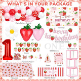 Berry First Birthday Decor Strawberry 1st Birthday Decorations for