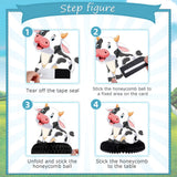9 Pcs Cow Honeycomb Centerpieces Farm Animals Cow Table Topper