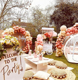 Boho Balloons Garland Arch Kit Double Stuffed Dusty Rose Pink Rose