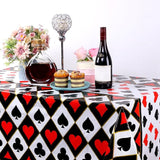 6 Pcs Casino Theme Party Decorations Poker Tablecloth Poker Plastic