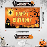 Halloween Happy Birthday Banner XtraLarge 72x44 Inch Spooky