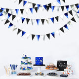30Ft Navy Blue Black and Silver Party Decorations Royal Blue Triangle