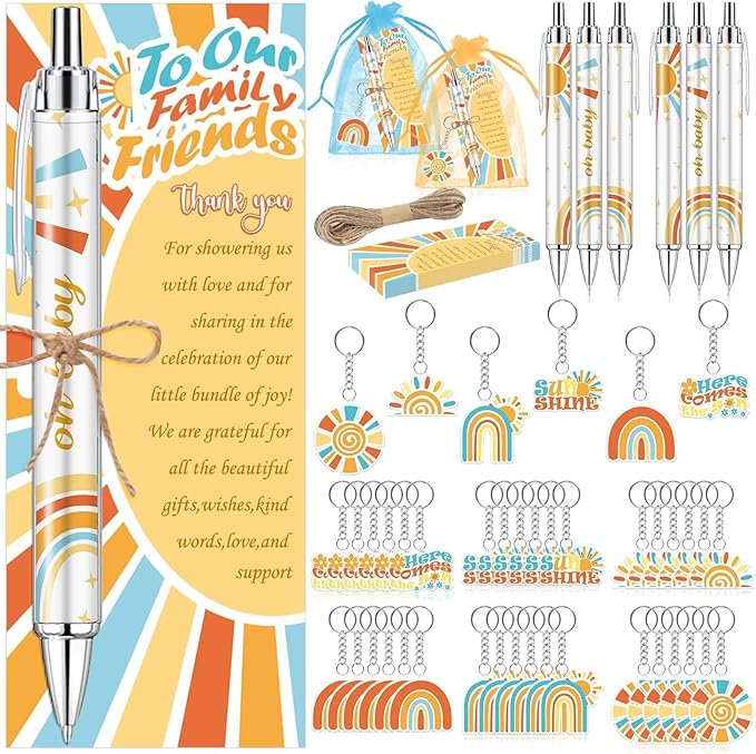 145 Pieces Sun Baby Shower Favors for Guest Here Comes the Son