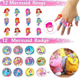 134Pcs Mermaid Party Favors Birthday Decorations for Girls Party