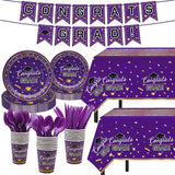 Graduation Decorations Class of 2026 147 PCS Purple and Gold