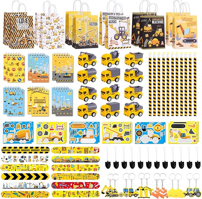 96pcs Construction Birthday Party Supplies Construction Party Favors
