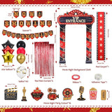76 PCS Movie Night Party Decorations Kit Included Foil Curtain Film
