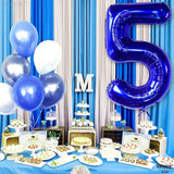 KatchOn, Navy Blue Number 5 Balloon - Big, 40 Inch | 5th Birthday