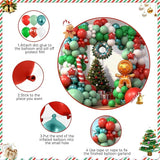 Christmas Tree Garland 120 PC Metallic Green and Red Balloon Garland
