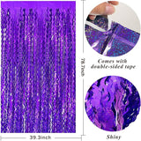 Tinsel Foil Fringe Curtains Wavy Backdrop for Parties Sparkle #8