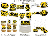 Iowa Hawkeyes Party Supplies for Hawks Football, Birthday Gift,