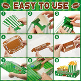 108 Pcs 36 Sets Football Movie Night Snack Trays Popcorn Boxes