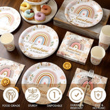 200 Pcs Rainbow Baby Shower Paper Plates Napkins Cups Baby Shower
