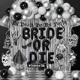 Bride or Die Bachelorette Party Decorations 100pcs with Till Death