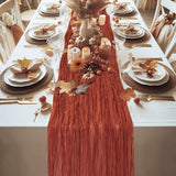 Snowkingdom 10 Ft Fall Thanksgiving Table Runner Terracotta Rust