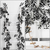 Artificial Hanging Willow Leaves Vine Twigs 2Pcs 5.7Ft Halloween
