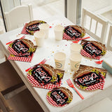 96 Pcs BBQ Baby Shower Decorations It's A BabyQ Party Plates and