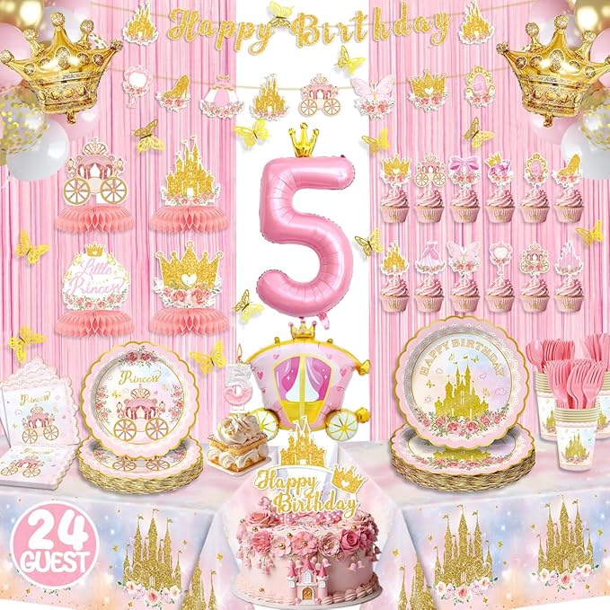 235 pcs Princess Birthday Party Decorations Princess Themed