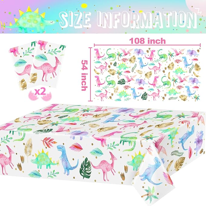 Dinosaur Birthday Party Supplies for Girls Pink Dinosaur Party