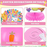 55PCS Easter Decorations HAPPY EASTER Banner 16PCS Easter Balloons