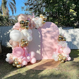 Pink and White Balloon Arch Kit 121PCS Pink and Gold Balloon Garland