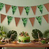 5 Pieces 49 Feet Dinosaur Pennant Banner Jurassic Party Decoration