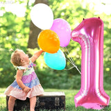 KatchOn, Hot Pink 1 Balloon Number for First Birthday - 40 Inch |